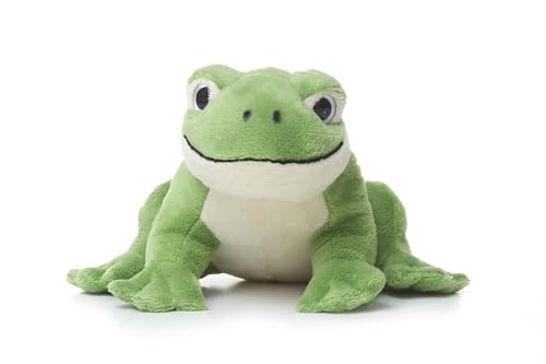 TAMMYFLYFLY Cute Realistic Green Frog Plush Toy Green Frog Stuffed Animal Lifelike Animal Doll 15cm