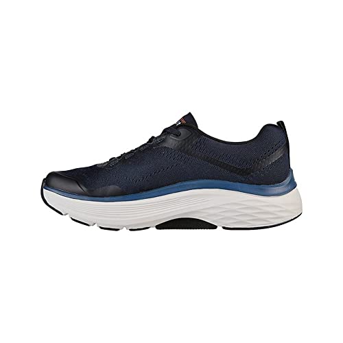 Skechers Men's Max Cushioning Arch Fit-Athletic Workout Running Walking Shoes with Air-Cooled Foam Sneaker, Navy/Orange, 10.5 X-Wide