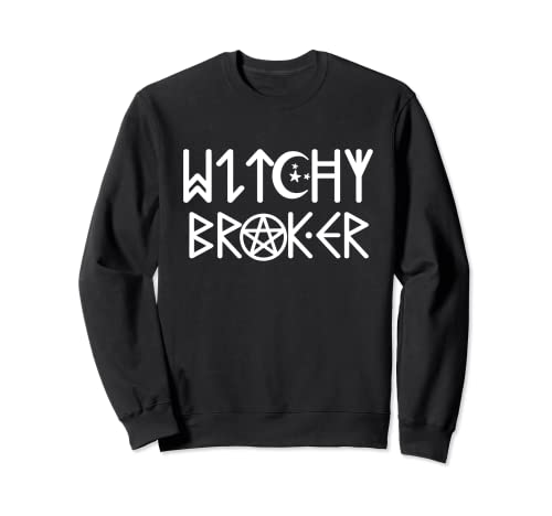 Halloween Real Estate Broker Witch Mortage Lender Witchy Sweatshirt