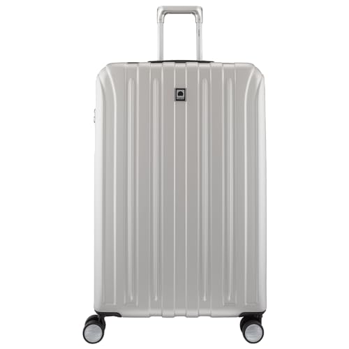 DELSEY Paris Titanium Hardside Expandable Luggage with Spinner Wheels, Silver, Checked-Large 29 Inch,207183011
