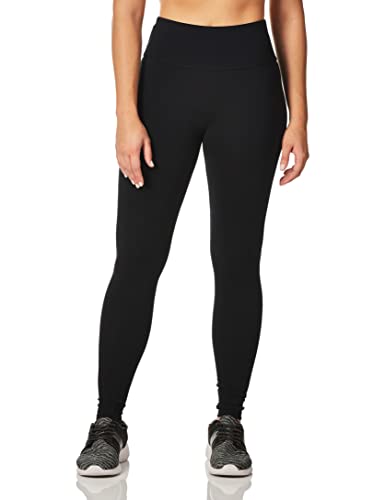 Spalding Women's High-Waisted Cotton Leggings | Comfortable Yoga Pants | Black | Medium