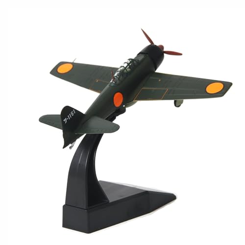 NUOTIE 1/72 A6M Zero Diecast Metal Aircraft Model Kit JP Mitsubishi WWII Vintage Fighter Airplane Model with Stand for Adult Military Enthusiasts Collections or Gift (1942 A6M3)