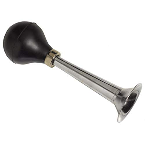 Metal Clown Horn, Silver/Black, One Size