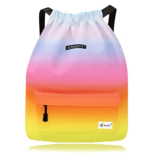 Risefit Waterproof Drawstring Bag, Gym Bag Sackpack Sports Backpack for Men Women