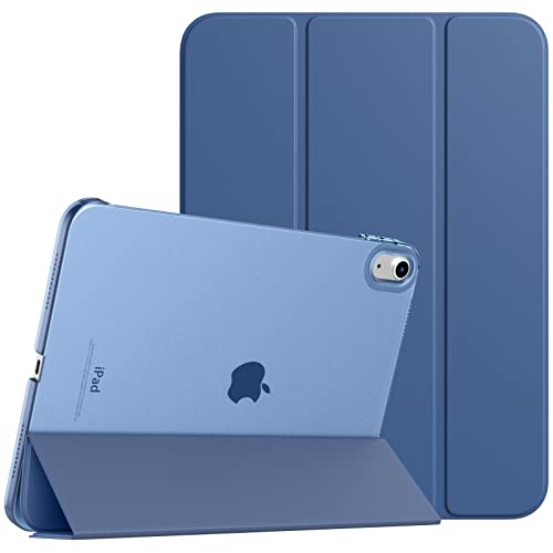 TiMOVO Case for iPad 10th Generation Case 2022, Slim Stand Cover for iPad 10th Gen 10.9 inch , Support Touch ID, Auto Wake/Sleep Smart Shell with Translucent Back, fit iPad 10 Case, Abyss Blue