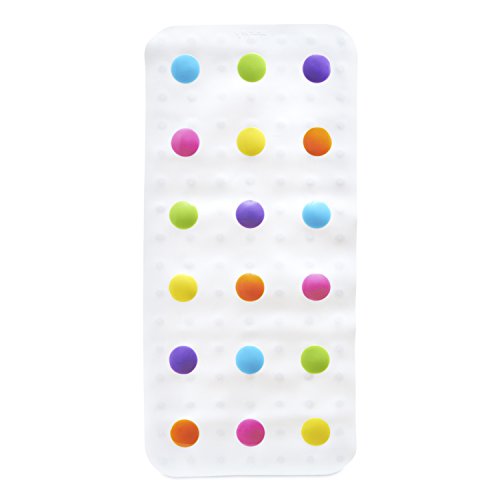 Munchkin Dots Bath Mat for Kids, Multicolored, 30.5x14.25 Inch