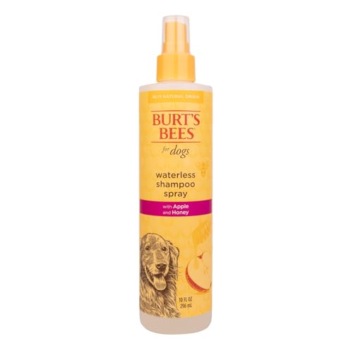 Burt's Bees for Pets Natural Waterless Dog Shampoo Spray with Apple and Honey, Dry Shampoo for Dogs and Puppies, For Large and Smelly Dogs, Sulfate & Paraben Free, pH Balanced, Made in USA - 10 Oz