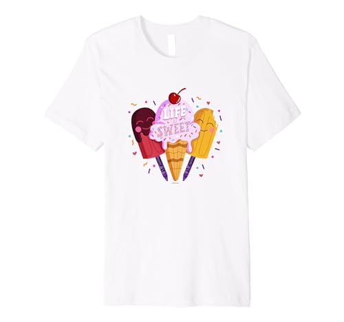 Crayola Life Is Sweet Ice Cream & Popsicles With Sprinkles Premium T-Shirt