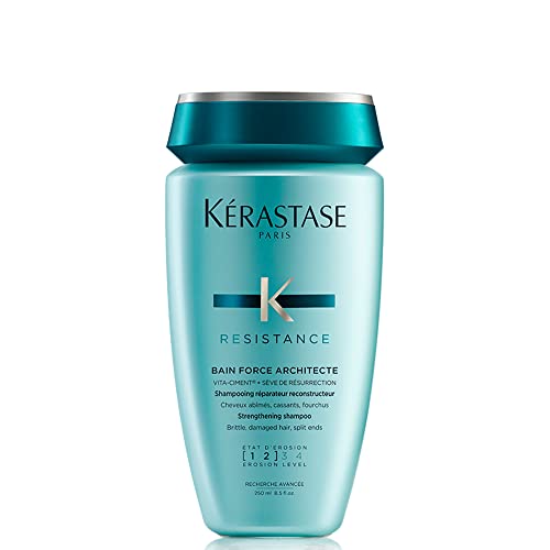 KERASTASE Resistance Force Architecte Shampoo | Strengthening Shampoo for Weak or Damaged Hair | Formulated with Pro-Keratin and Ceramide | For All Hair Types | 8.5 Fl Oz