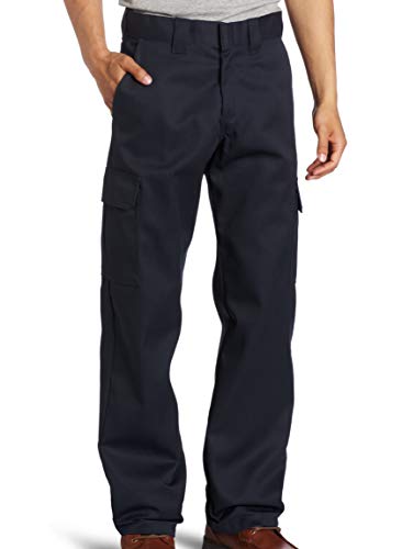 Dickies mens Relaxed Straight-fit Cargo work utility pants, Dark Navy, 42W x 34L US