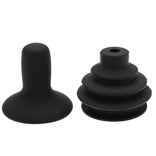 eMagTech 2Pcs Joystick Knob Joystick Gaiter Rubber Joystick Controller Knob Dust Cover Set Accessories for Electric Wheelchairs Black