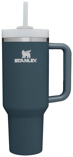 Stanley Quencher H2.0 Soft Matte Collection, Stainless Steel Vacuum Insulated Tumbler with Lid and Straw for Iced and Cold Beverages, Stormy Sea, 40 oz
