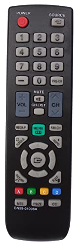 Universal Remote Compatible for Samsung BN59-01006A BN5901006A LN32C350D1D LN32C350D1DXZA LN32D403E2D LN32D403E2DXZA LN32D403E4D LN32D403E4DXZA TV Remote Control