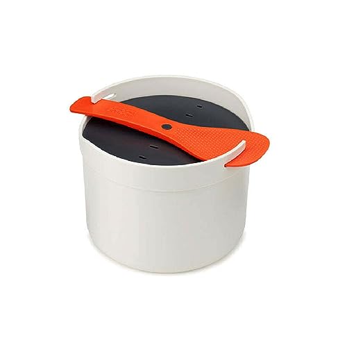 Joseph Joseph M-Cuisine Microwave Rice Cooker Steamer - Stone/Orange, 2 Liter