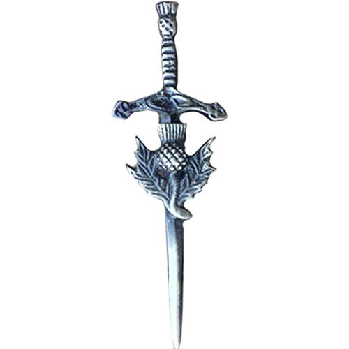 AAR Kilt Pin Scottish Thistle Sword Accessory Kilts Sporrans Hoses Antique Finish
