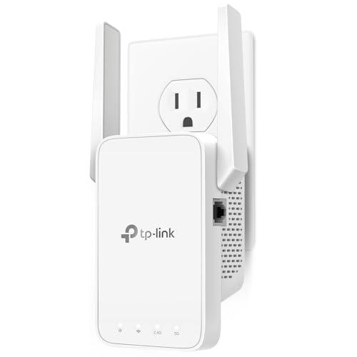 TP-Link AC1200 WiFi Extender, 2024 Wirecutter Best WiFi Extender, 1.2Gbps home signal booster, Dual Band 5GHz/2.4GHz, Covers Up to 1500 Sq.ft and 30 Devices ,support Onemesh, One Ethernet Port (RE315)