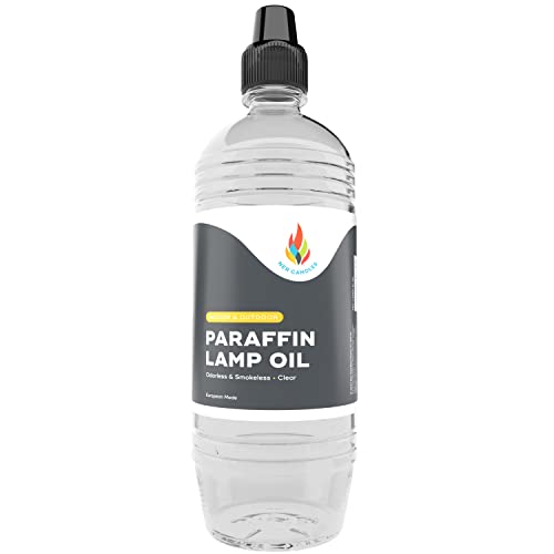 The Dreidel Company Liquid Paraffin Lamp Oil - Half-Liter (500mL) - Smokeless, Odorless, Ultra Clean Burning Fuel for Indoor and Outdoor Use (Clear)