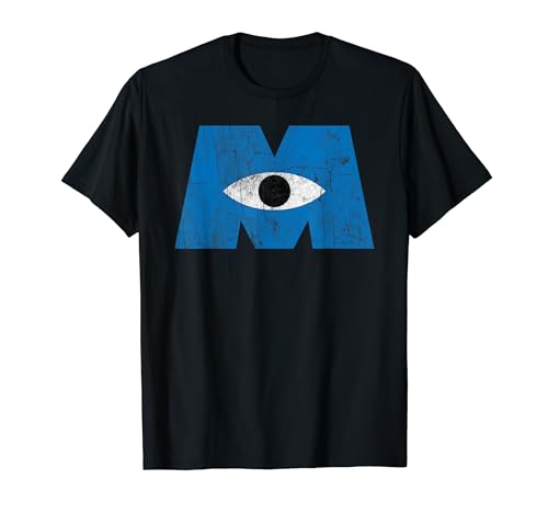 Disney Pixar Monsters, Inc Distressed Cyclops Blue Logo T-Shirt