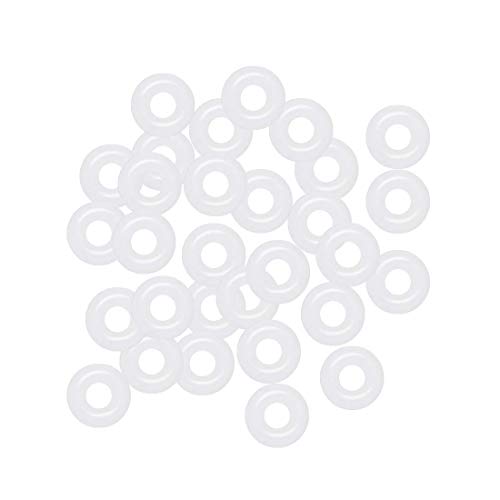 BodyJewelryOnline 14G O-Ring White Rubber Perfect for Tunnels Plugs and Tapers, Also for Any Piercing Retainer Eyebrow, Labret, Industrial, Cartilage Pack of 20