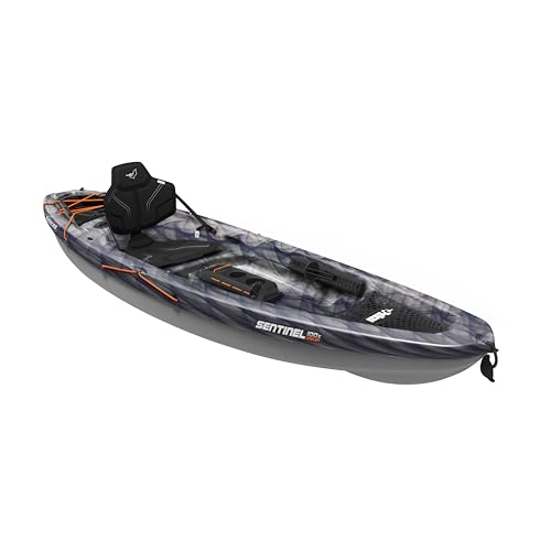 Pelican Sentinel 100X Angler - Sit-on-Top Fishing Kayak - Removable Storage Compartment - 9.6 ft - Vapor Black/Grey