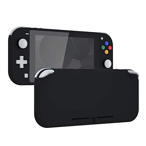 eXtremeRate Soft Touch Black DIY Replacement Shell for Nintendo Switch Lite, NSL Handheld Controller Housing w/Screen Protector, Custom Case Cover for Nintendo Switch Lite