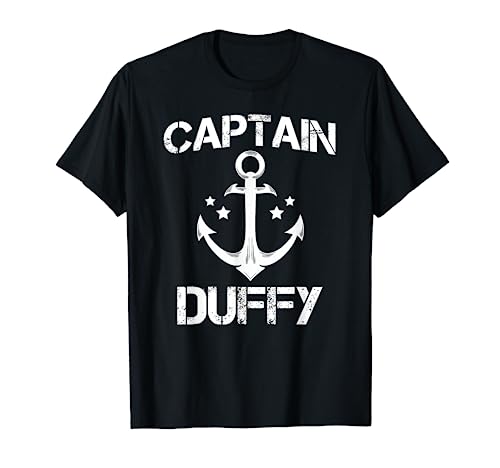 CAPTAIN DUFFY Funny Birthday Personalized Surname Clan Gift T-Shirt