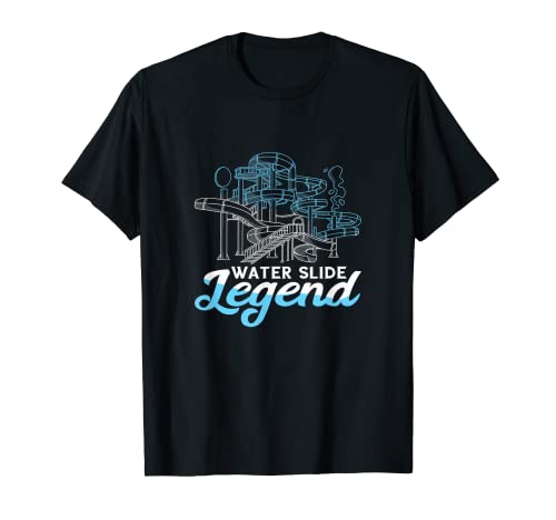 Water Slide Legend Waterslides Aqua Park Swimmer Waterpark T-Shirt