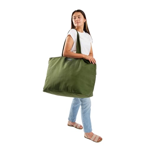Fit & Fresh All The Things Weekender Bag for Women, Large Tote Bag For Women, Travel Bag For Women, Overnight Bag, Beach Bag, Extra Large Tote Bag With Compartments, Olive