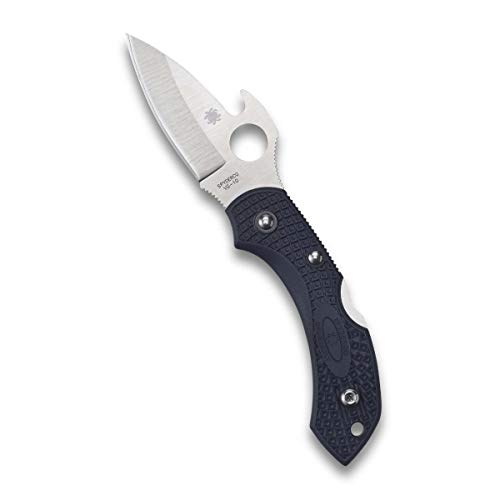 Spyderco Dragonfly 2 Lightweight Signature Knife with 2.28' Saber-Ground VG-10 Steel Blade and Emerson Opener - PlainEdge - C28PGYW2