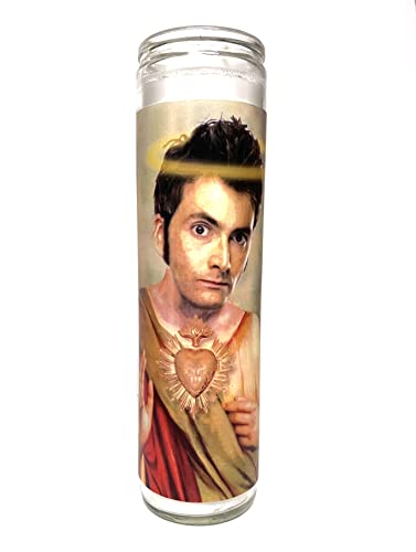 David Tennant 'The Doctor' Celebrity Parody Devotional Prayer Candle