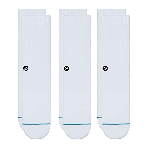 Stance Crew Icon Socks [3 pack] (Large, White)