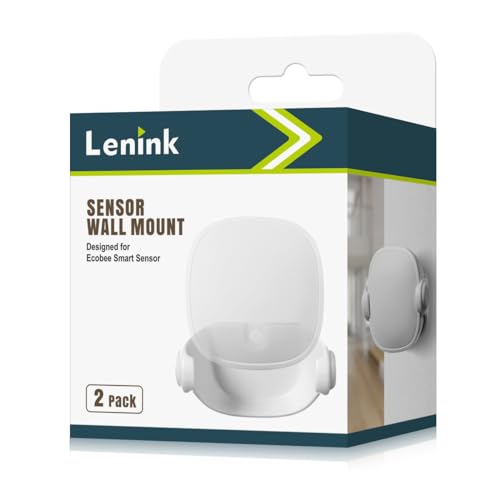 Lenink Wall Mount Compatible with Ecobee SmartSensor, 2 Pack Smart Sensor Wall Holder Replacement Intelligent Robot Model (White)