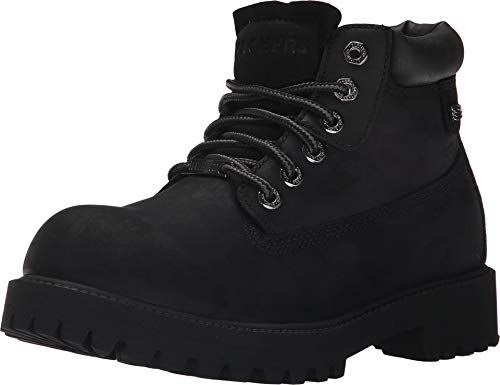Skechers Men's Sergeants Verdict Chukka Boot,Black Waterproof Oiled Smooth Leather,12 M US