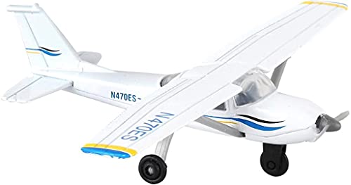 Runway24 RW065 Cessna 172 2000 Skyhawk White Blue 1:87 Scale Diecast with Runway