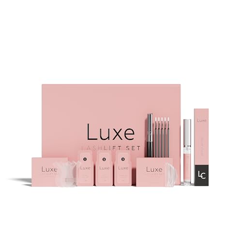 Eyelash Lift Kit by Luxe Cosmetics - Perfectly Curled Lashes for 8 Weeks- Easy DIY, 3 Full Applications - Complete Perm Kit to Curl Your Lashes at Home - Quick-Adhere Technology