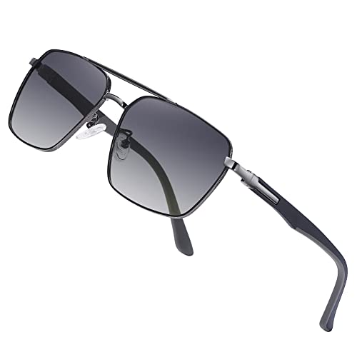 KIOYTLIK Sunglasses for Men Women Trendy Polarized Sunglasses UV400 Fashion SunGlasses Aviator Sunglasses for Driving Fishing, Gray