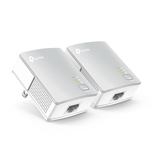 TP-Link AV600 Powerline Ethernet Adapter - Plug&Play, Power Saving, Nano Powerline Adapter, Expand Home Network with Stable Connections (TL-PA4010 KIT)