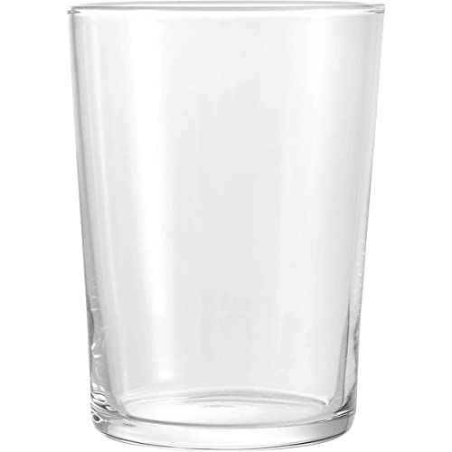 Bormioli Rocco Bodega Collection Glassware – Set Of 12 Maxi 17 Ounce Drinking Glasses For Water, Beverages & Cocktails – 17oz Clear Tempered Glass Tumblers, Transparent