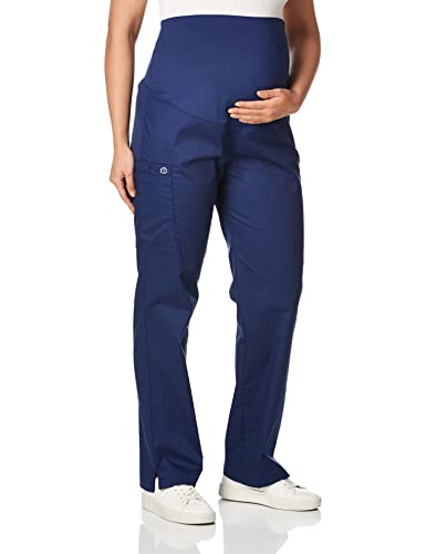 WonderWink Womens Wonderwork Fashion Maternity Pants, Navy, Large US