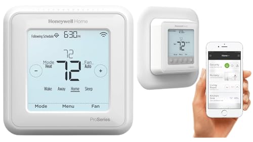 Honeywell TH6220WF2006/U Lyric T6 Pro Wi-Fi Programmable Thermostat with Stages Up to 2 Heat/1 Cool Heat Pump or 2 Heat/2 Cool Conventional with Playhardest Cloth Bundle