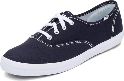 Keds Women's Champion Lace Up Sneaker, Navy Canvas, 9