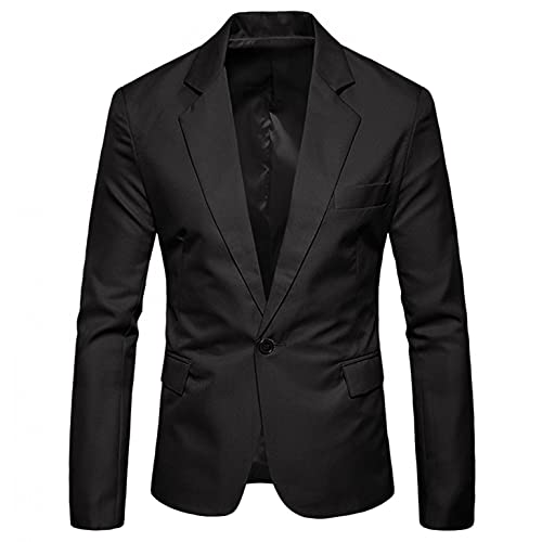 Stoota Men's Luxury Dress Blazer, Single Breasted Classic Fit One Button Checked Coat Suit Tuxedo Jackets Business Party