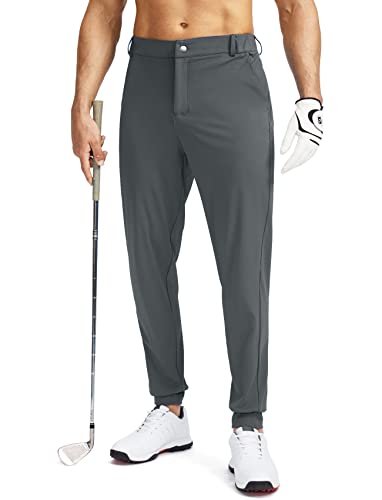 Men's Golf Joggers Pants with 5 Pockets Slim Fit Stretch Sweatpants Running Travel Dress Work Pants for Men(Ink Grey, M