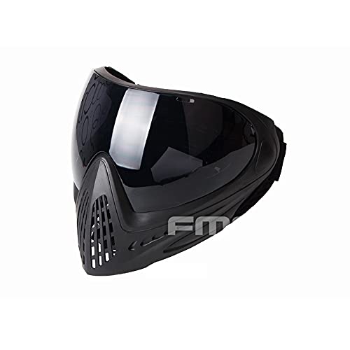FMA Paintball Airsoft Full Face Mask Anti-Fog Goggle F1 Single Layer Lens Protective Mask (Black)