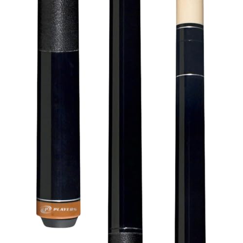 Players 58' 2-Piece North American Hard Maple Jump/Break Billiard Pool Cue Stick, Black, 21oz