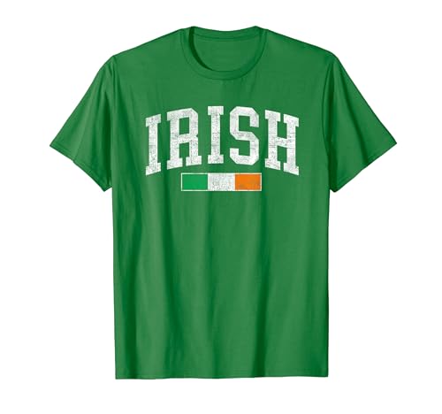 Vintage Irish Flag St Patricks Day Retro Ireland Souvenir T-Shirt