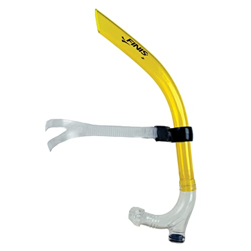 FINIS Original Swimmer's Snorkel Center-Mount Snorkel Set for Swimming Laps & Training - Snorkel Gear with Adjustable Fit, Silicone Mouthpiece, and Purge Valve - Junior Size