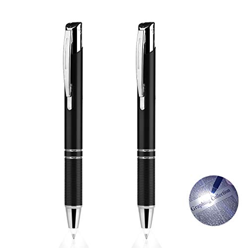 Penyeah Pen with Light, Pen Light Flashlight, Lighted Tip Pen Light for Nurses, LED Lighted Pen for Writing in The Dark 2pack - White