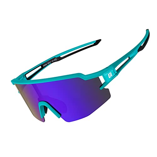 ROCKBROS Polarized Sunglasses for Men Women UV Protection Cycling Sunglasses Sport Glasses (Blue)