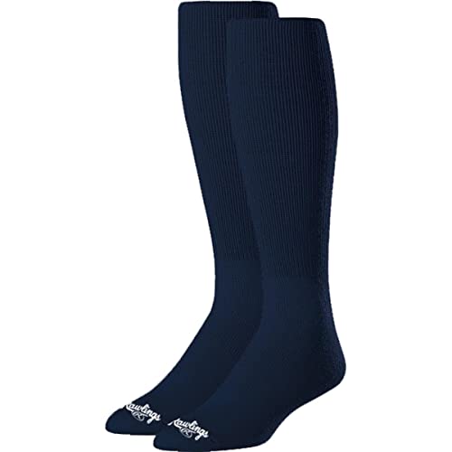 Rawlings Baseball/Softball Socks | 2 Pair | Navy Blue | Large